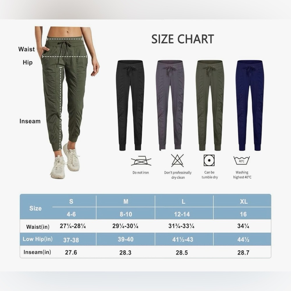 Women's Black Jogger Pants - Picture 6 of 11